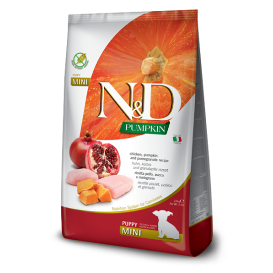 N&D Pumpkin Grain Free Chicken & Pomegranate Puppy Mini 2,5kg